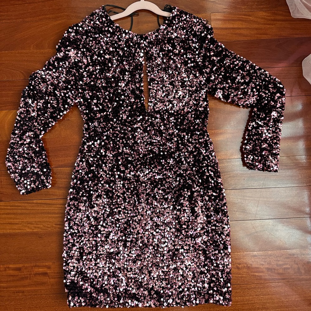 Zara pink sequin dress